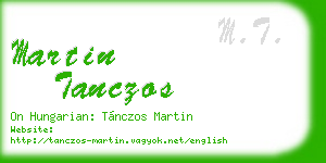 martin tanczos business card